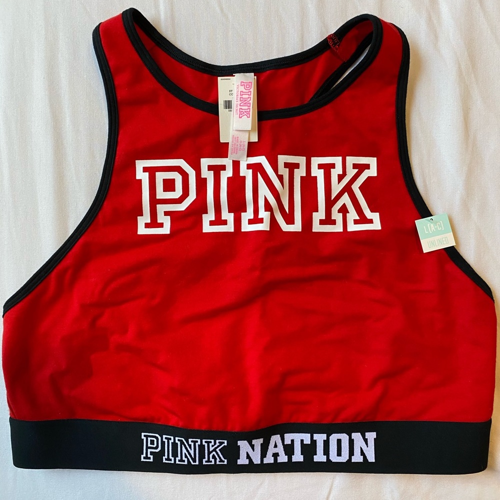 Pink Red Sports Bra Size Large